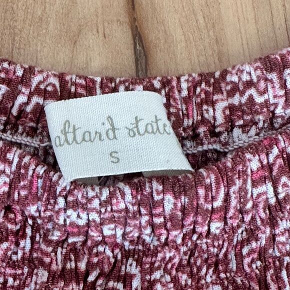 altar'd State Off The Shoulder Flowy Short Sleeve Dusty Rose Top Size Small - Picture 6 of 8
